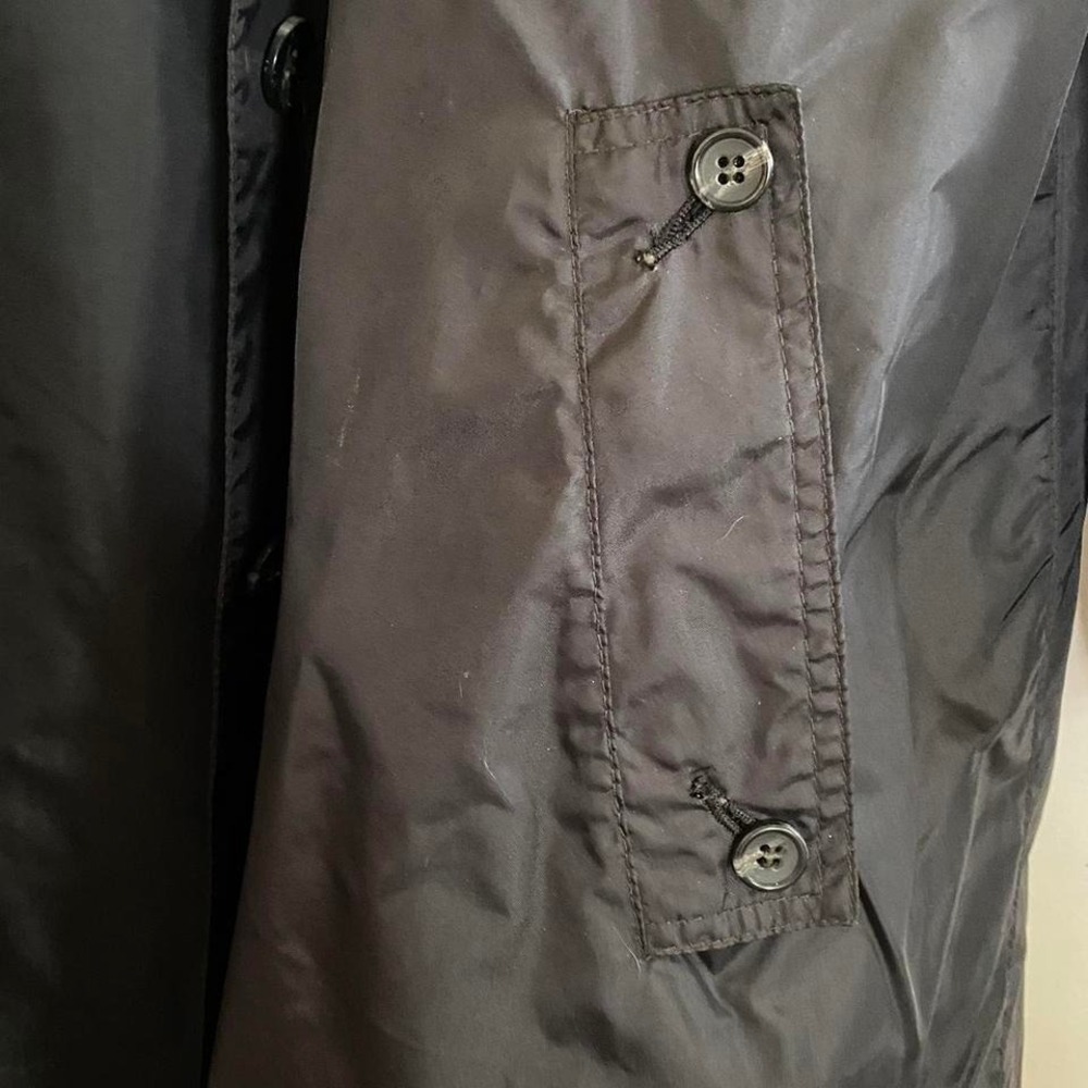 Fleet Street 1980's black windbreaker trench coat - Picture 4 of 7